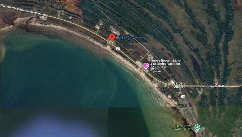 Big Bay Get-Away (Leilani Motel) - Aerial Map (newer photo)